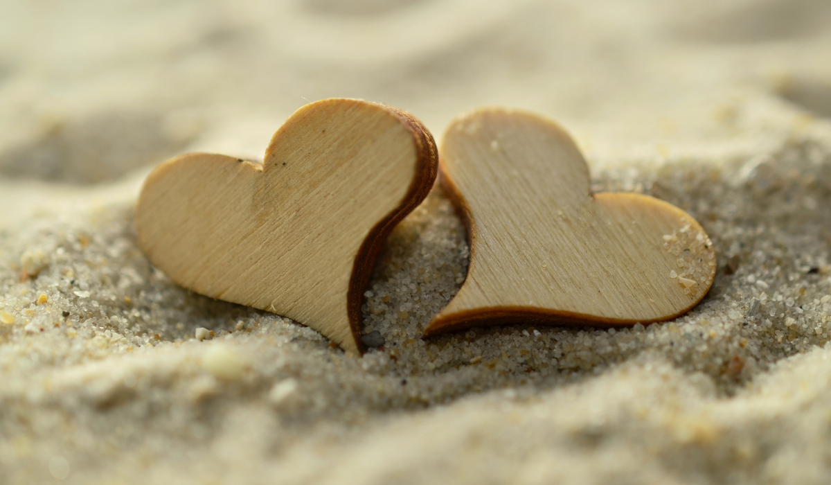 Two-tree-hearts-on-the-sand
